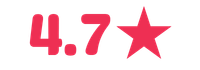 4.7 stars rating