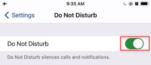 disable do not disturb