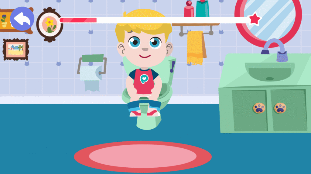 toilet routine game blonde boy